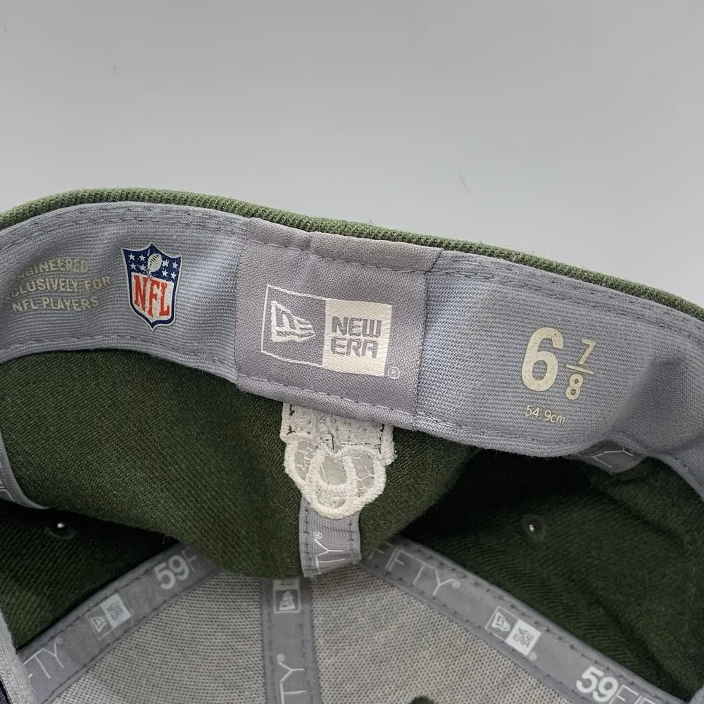 Green Bay Packers Hat Cap Fitted 6 7/8 New Era 59Fifty 2018 Salute To Service